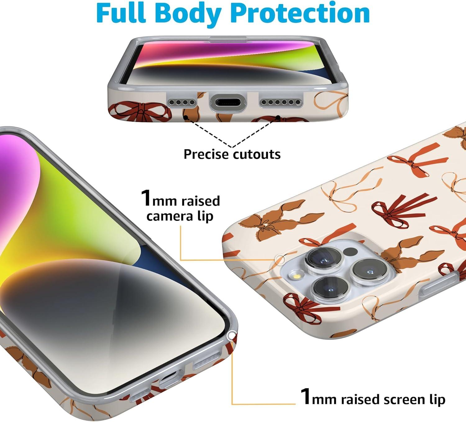 imageCasely iPhone 16 Pro Case  Glitter Mystic Moss  Green Enchanted Shimmer  Compatible with MagSafe  Classic UltraSlim Case DesignFall Girlie  Pumpkin Spice Bows