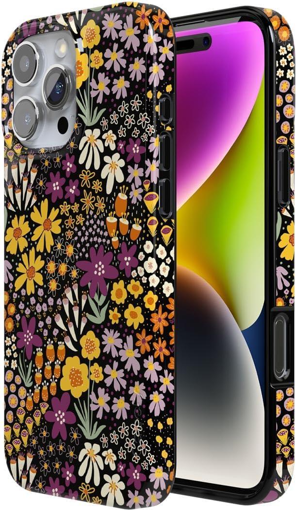 imageCasely iPhone 16 Pro Case  Glitter Mystic Moss  Green Enchanted Shimmer  Compatible with MagSafe  Classic UltraSlim Case DesignFalling for You  Plum Floral