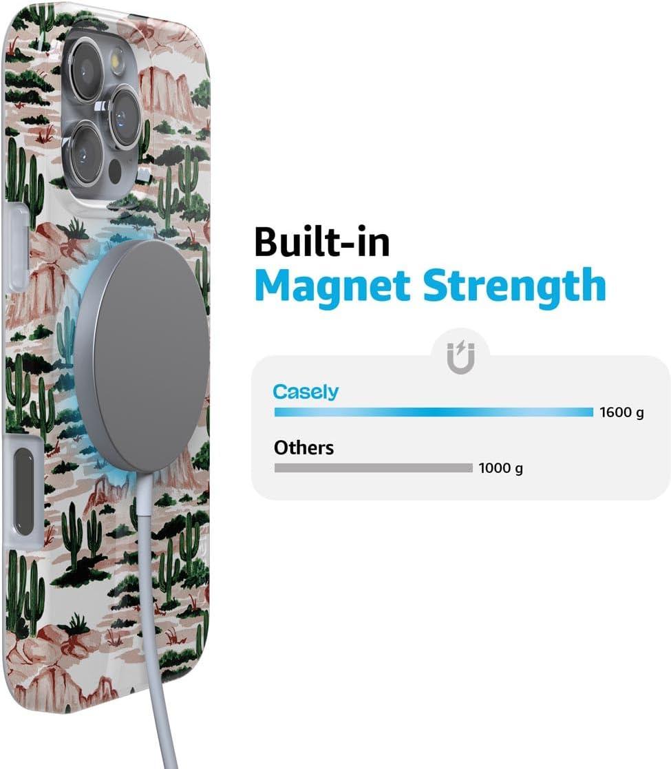 imageCasely iPhone 16 Pro Case  Glitter Mystic Moss  Green Enchanted Shimmer  Compatible with MagSafe  Classic UltraSlim Case DesignGold Rush