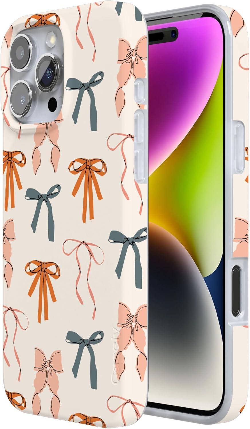 imageCasely iPhone 16 Pro Case  Glitter Mystic Moss  Green Enchanted Shimmer  Compatible with MagSafe  Classic UltraSlim Case DesignGourdy Girlie  Harvest Bows