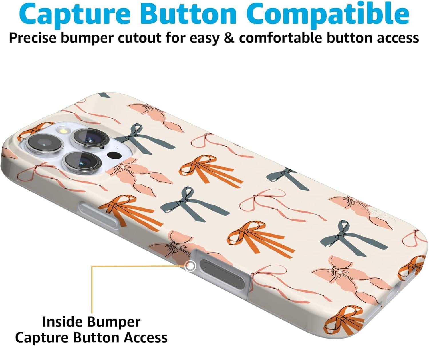 imageCasely iPhone 16 Pro Case  Glitter Mystic Moss  Green Enchanted Shimmer  Compatible with MagSafe  Classic UltraSlim Case DesignGourdy Girlie  Harvest Bows