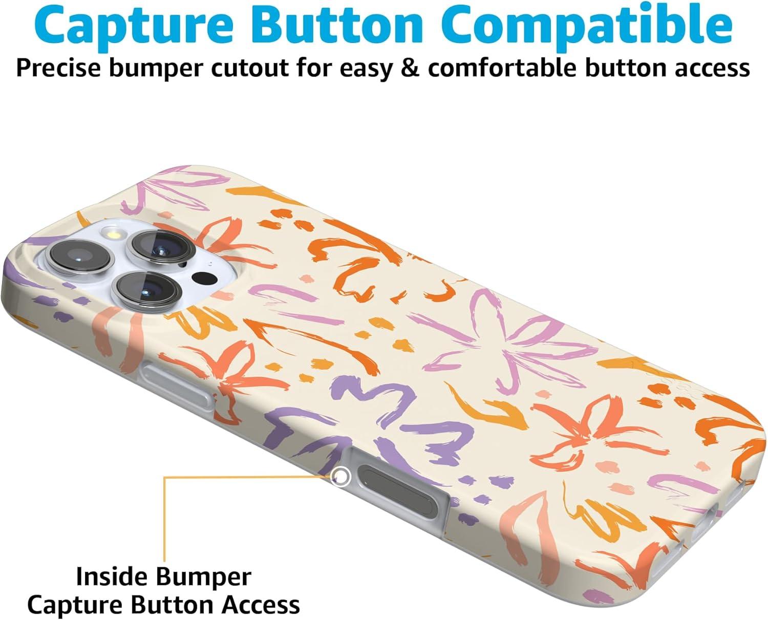 imageCasely iPhone 16 Pro Case  Glitter Mystic Moss  Green Enchanted Shimmer  Compatible with MagSafe  Classic UltraSlim Case DesignHibiscus Blooms  Hawaiian Floral