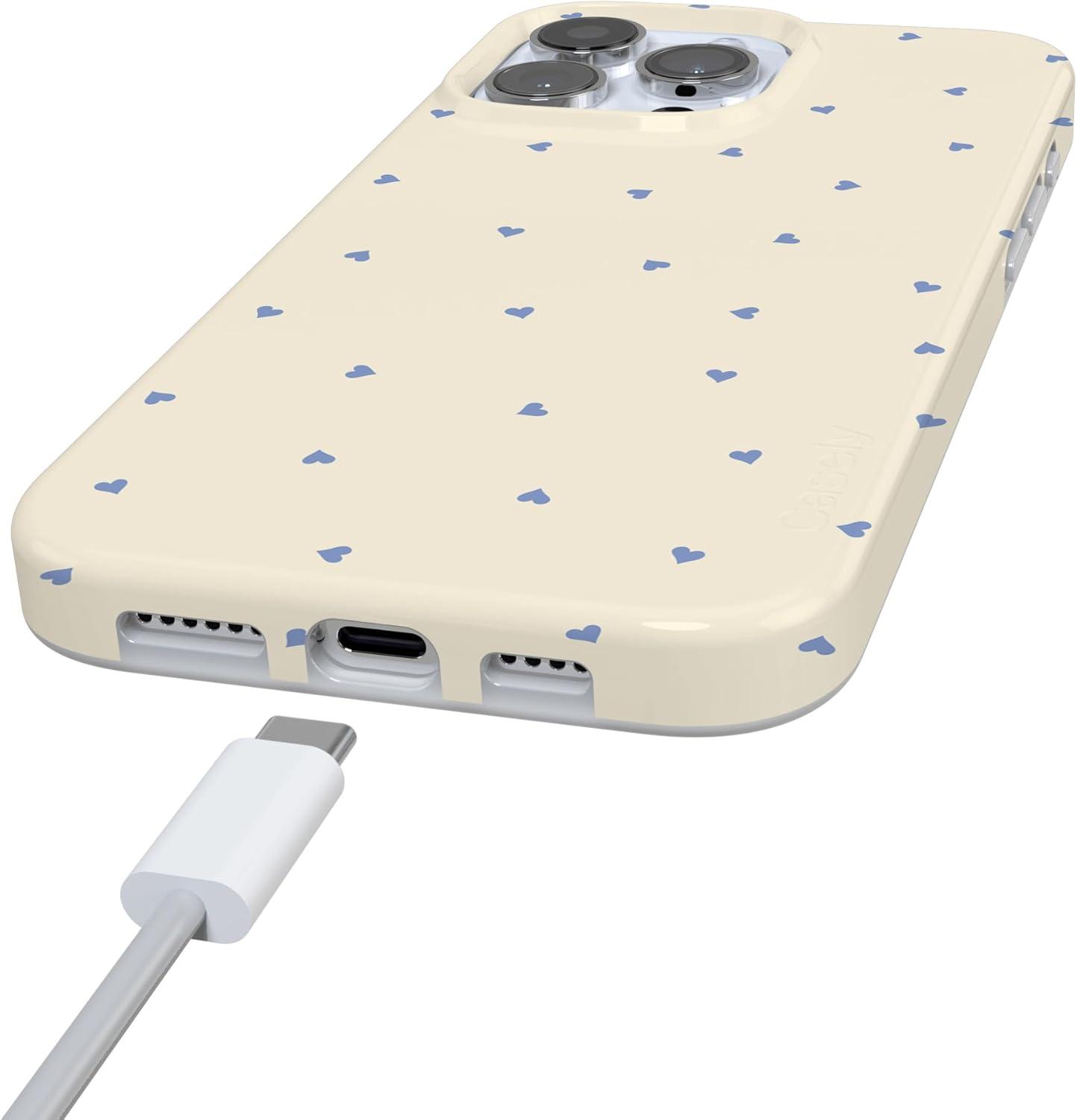 imageCasely iPhone 16 Pro Case  Glitter Mystic Moss  Green Enchanted Shimmer  Compatible with MagSafe  Classic UltraSlim Case DesignIm Yours  Tiny Hearts