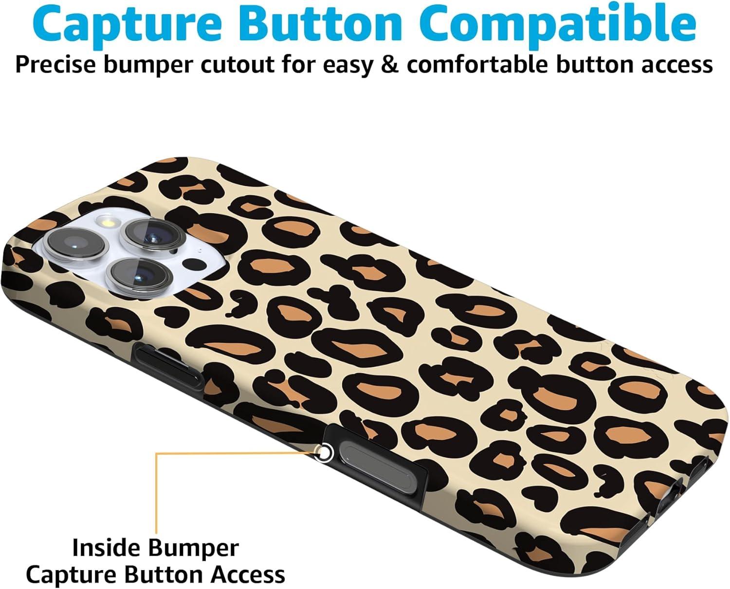 imageCasely iPhone 16 Pro Case  Glitter Mystic Moss  Green Enchanted Shimmer  Compatible with MagSafe  Classic UltraSlim Case DesignInto the Wild  Leopard Print