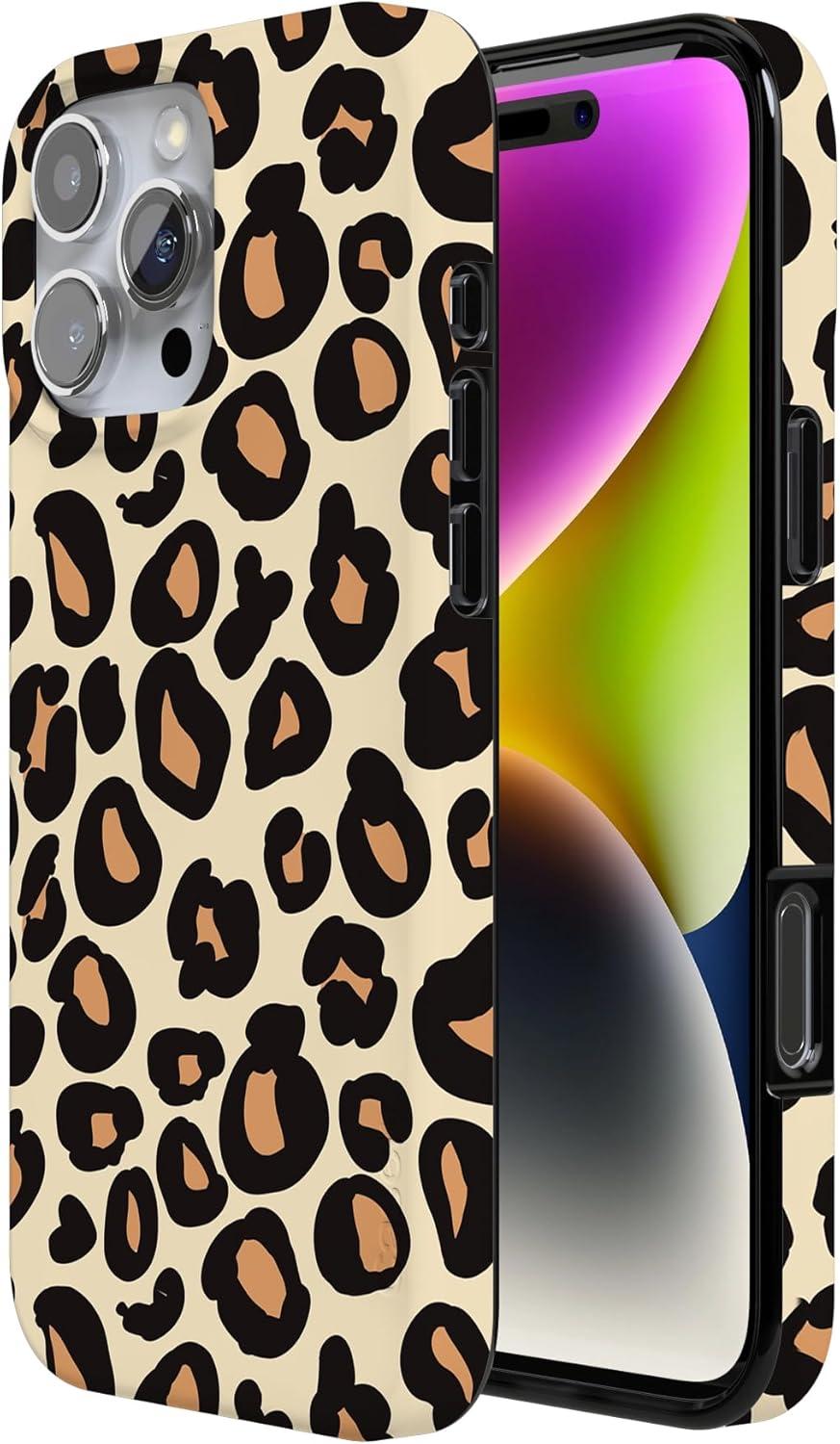 imageCasely iPhone 16 Pro Case  Glitter Mystic Moss  Green Enchanted Shimmer  Compatible with MagSafe  Classic UltraSlim Case DesignInto the Wild  Leopard Print