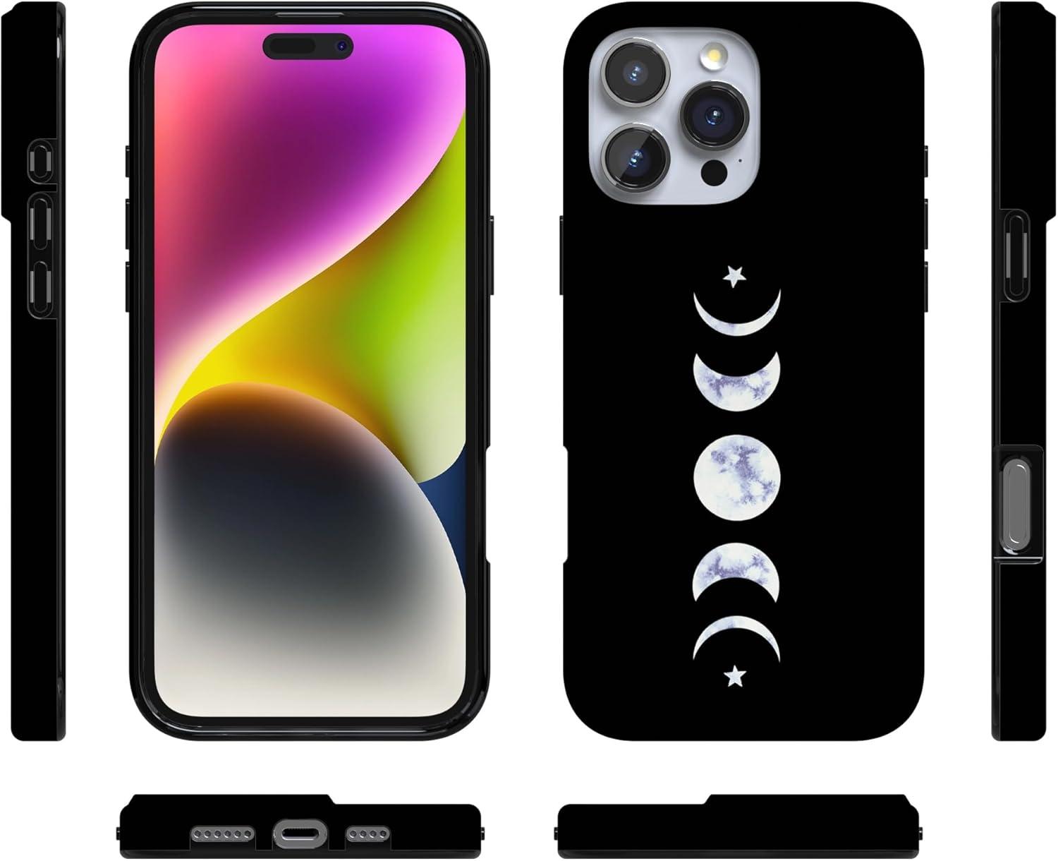 imageCasely iPhone 16 Pro Case  Glitter Mystic Moss  Green Enchanted Shimmer  Compatible with MagSafe  Classic UltraSlim Case DesignIts Just a Phase  Marble Moon