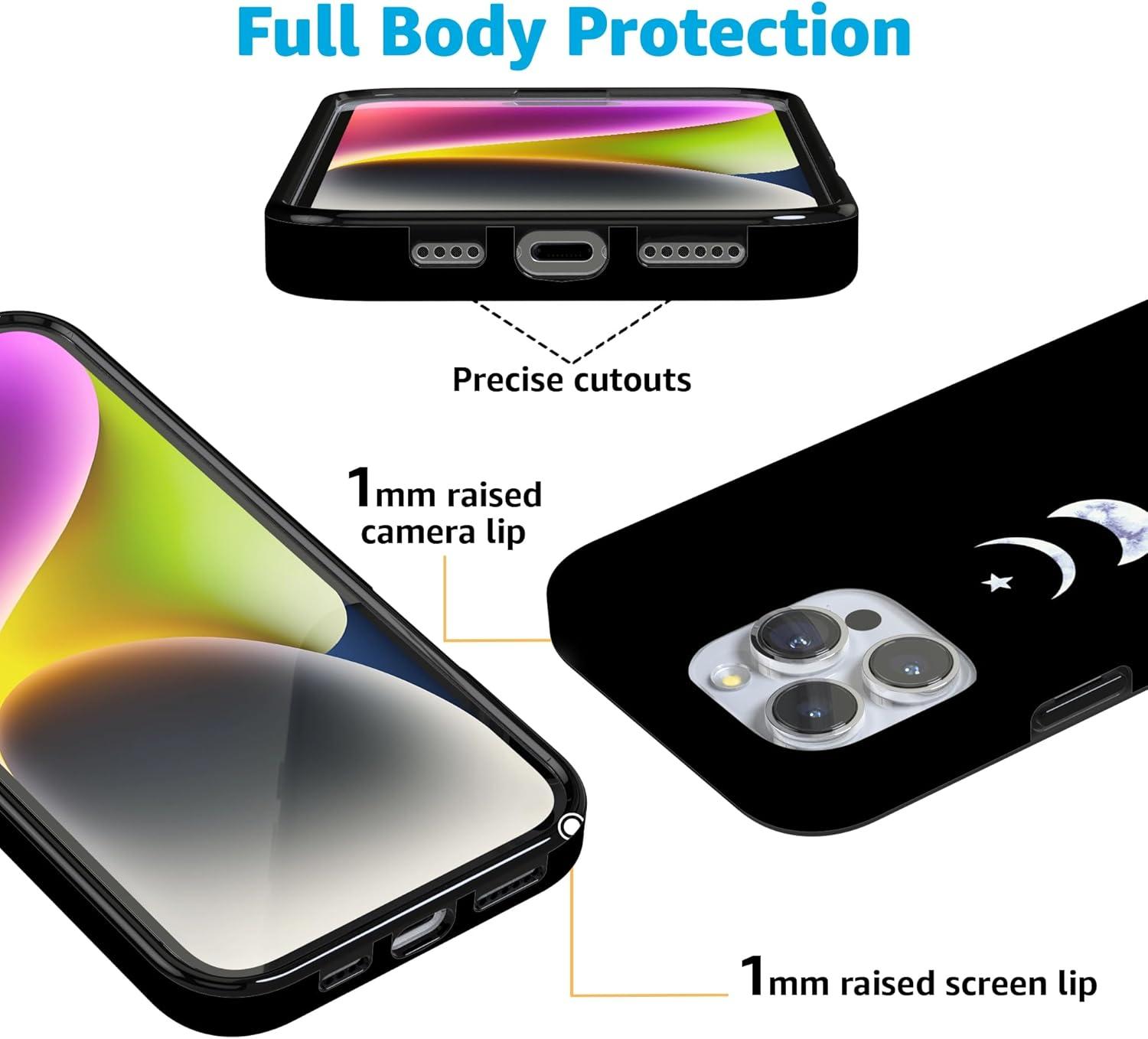 imageCasely iPhone 16 Pro Case  Glitter Mystic Moss  Green Enchanted Shimmer  Compatible with MagSafe  Classic UltraSlim Case DesignIts Just a Phase  Marble Moon