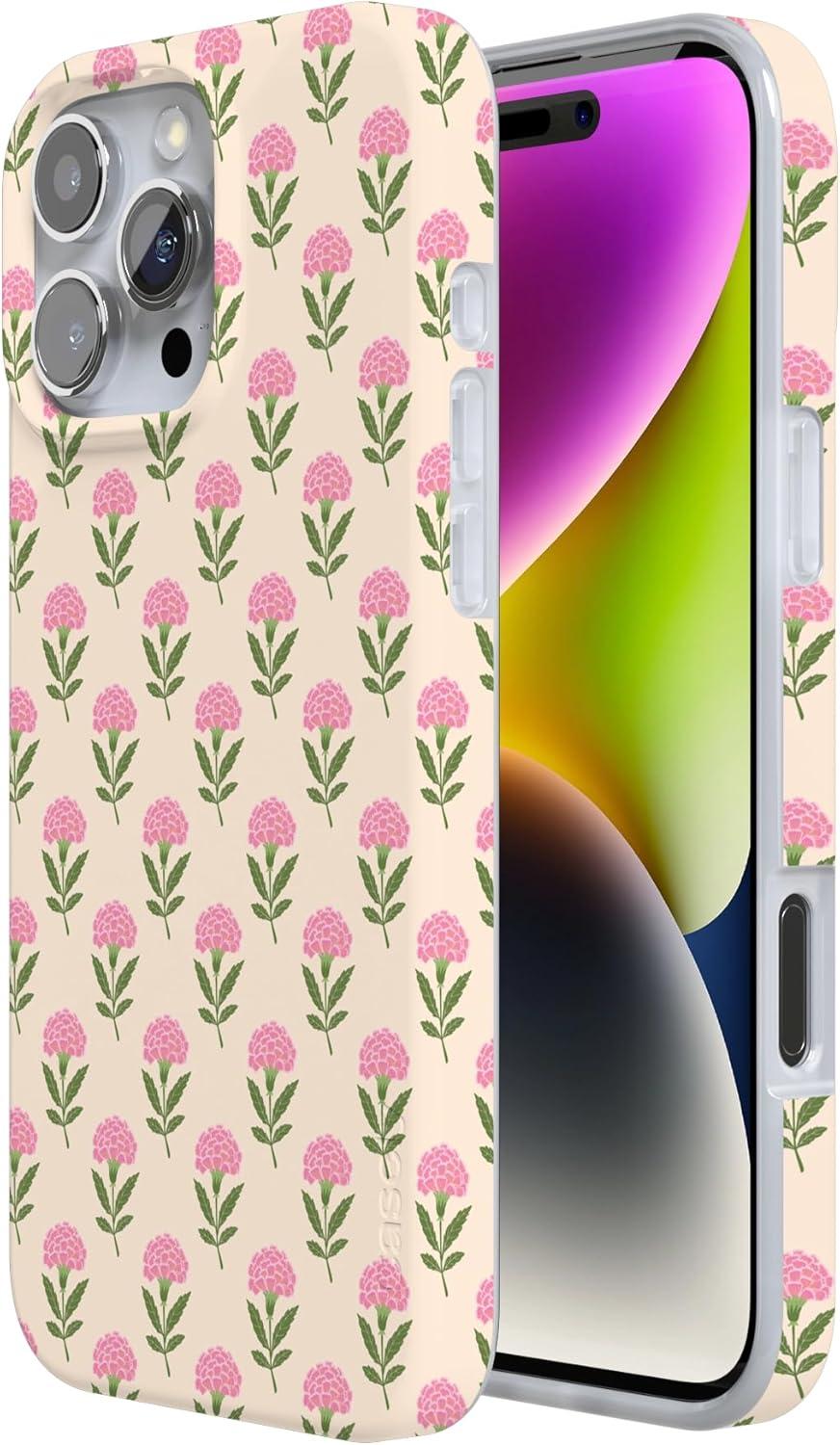 imageCasely iPhone 16 Pro Case  Glitter Mystic Moss  Green Enchanted Shimmer  Compatible with MagSafe  Classic UltraSlim Case DesignJennas Flowers  Fun on Weekdays