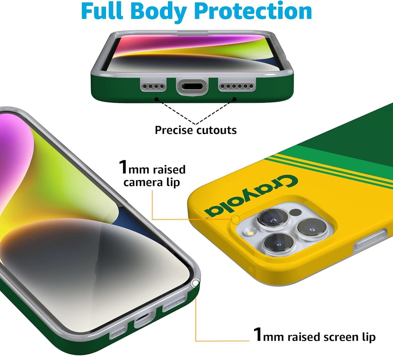 imageCasely iPhone 16 Pro Case  Glitter Mystic Moss  Green Enchanted Shimmer  Compatible with MagSafe  Classic UltraSlim Case DesignKeep It Classic  Crayola Crayon Box