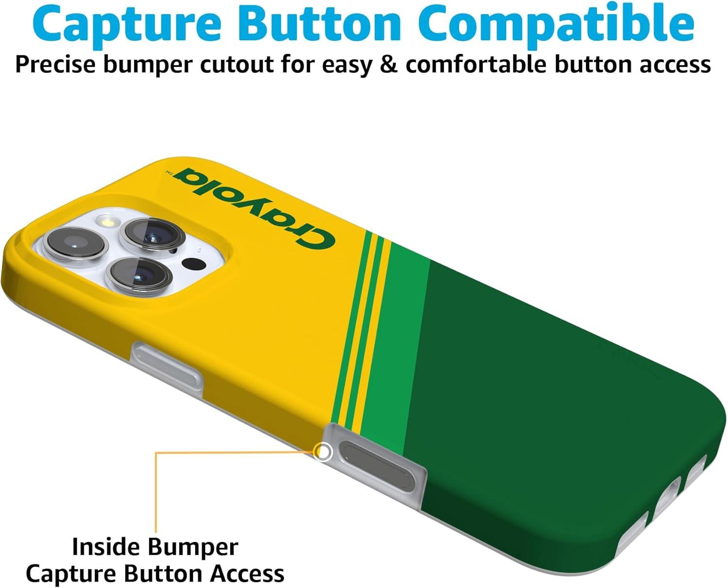 imageCasely iPhone 16 Pro Case  Glitter Mystic Moss  Green Enchanted Shimmer  Compatible with MagSafe  Classic UltraSlim Case DesignKeep It Classic  Crayola Crayon Box