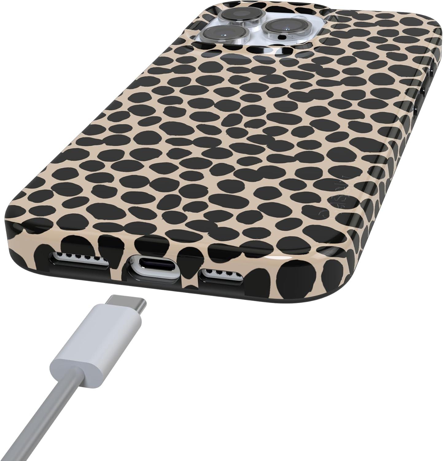 imageCasely iPhone 16 Pro Case  Glitter Mystic Moss  Green Enchanted Shimmer  Compatible with MagSafe  Classic UltraSlim Case DesignLost in Spots  Cheetah Print