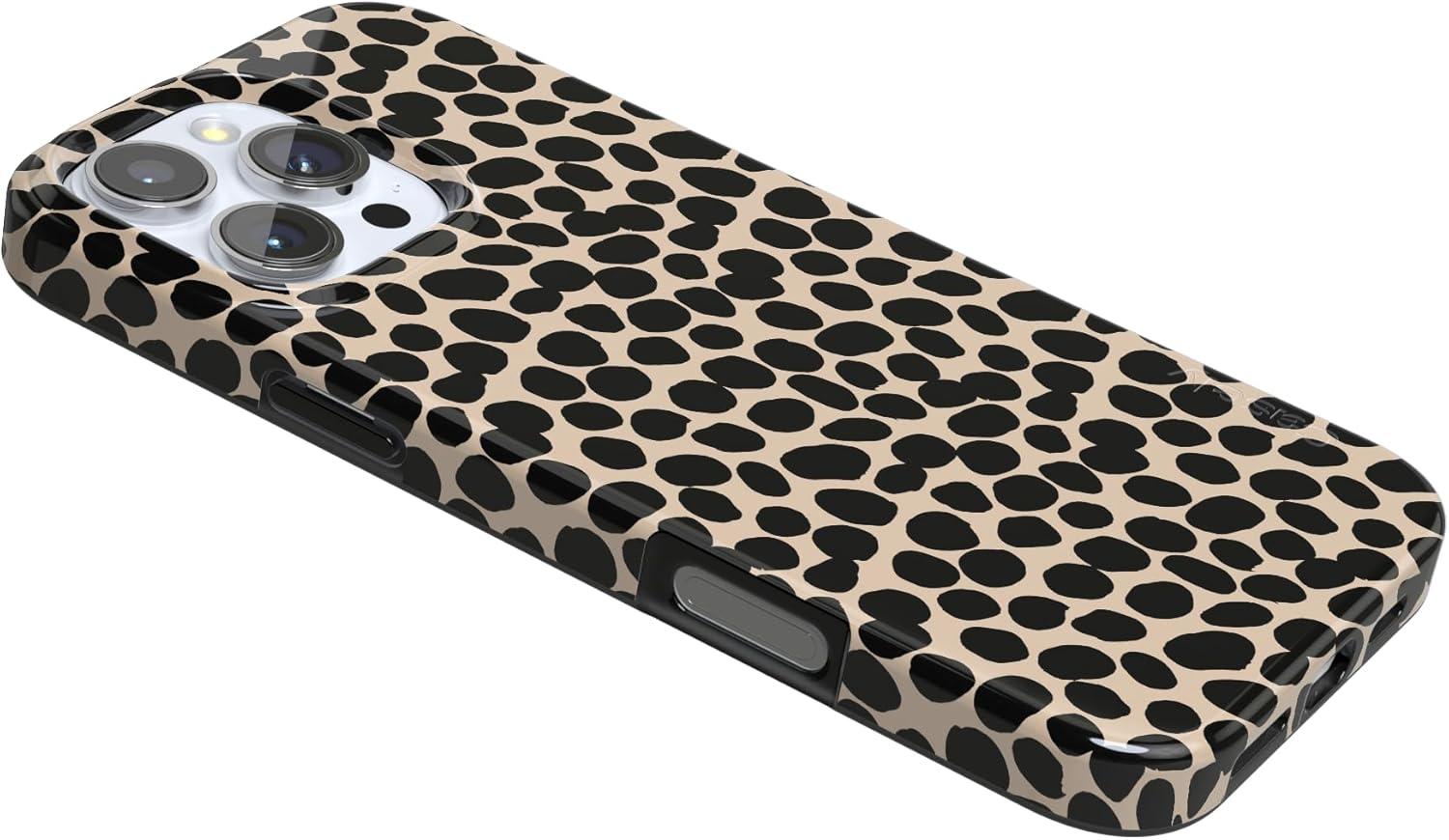 imageCasely iPhone 16 Pro Case  Glitter Mystic Moss  Green Enchanted Shimmer  Compatible with MagSafe  Classic UltraSlim Case DesignLost in Spots  Cheetah Print