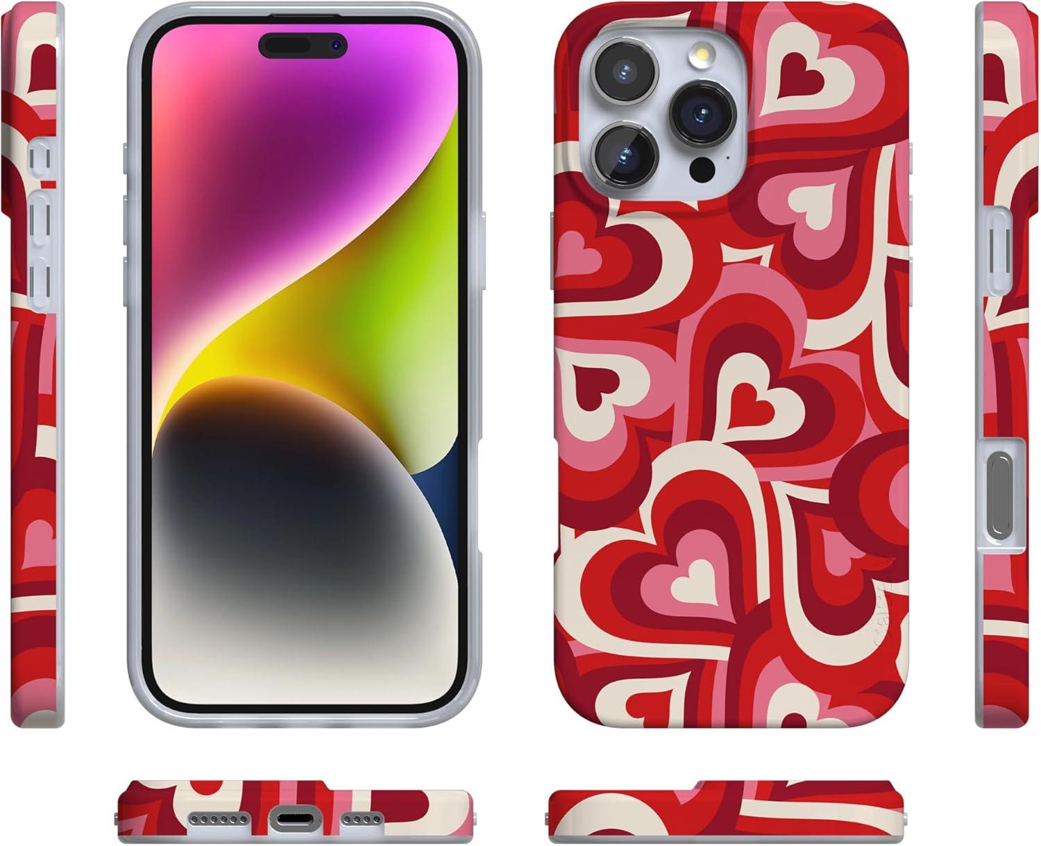 imageCasely iPhone 16 Pro Case  Glitter Mystic Moss  Green Enchanted Shimmer  Compatible with MagSafe  Classic UltraSlim Case DesignLove Song Remix  Ombre Hearts