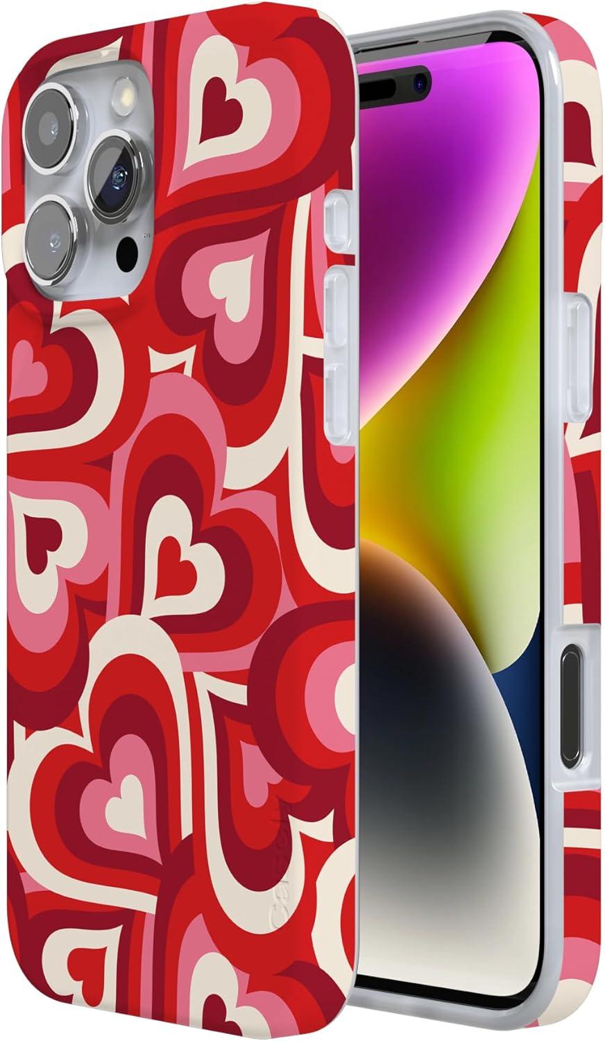 imageCasely iPhone 16 Pro Case  Glitter Mystic Moss  Green Enchanted Shimmer  Compatible with MagSafe  Classic UltraSlim Case DesignLove Song Remix  Ombre Hearts