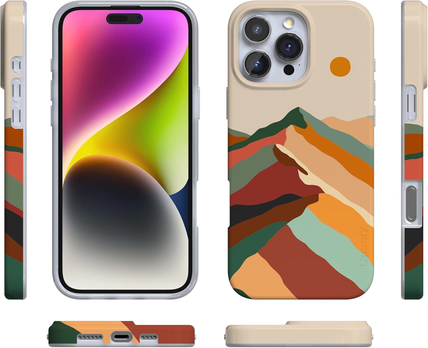 imageCasely iPhone 16 Pro Case  Glitter Mystic Moss  Green Enchanted Shimmer  Compatible with MagSafe  Classic UltraSlim Case DesignMagic Mountain  Colorblock