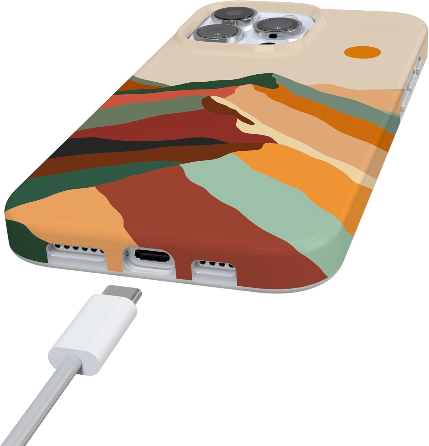 imageCasely iPhone 16 Pro Case  Glitter Mystic Moss  Green Enchanted Shimmer  Compatible with MagSafe  Classic UltraSlim Case DesignMagic Mountain  Colorblock