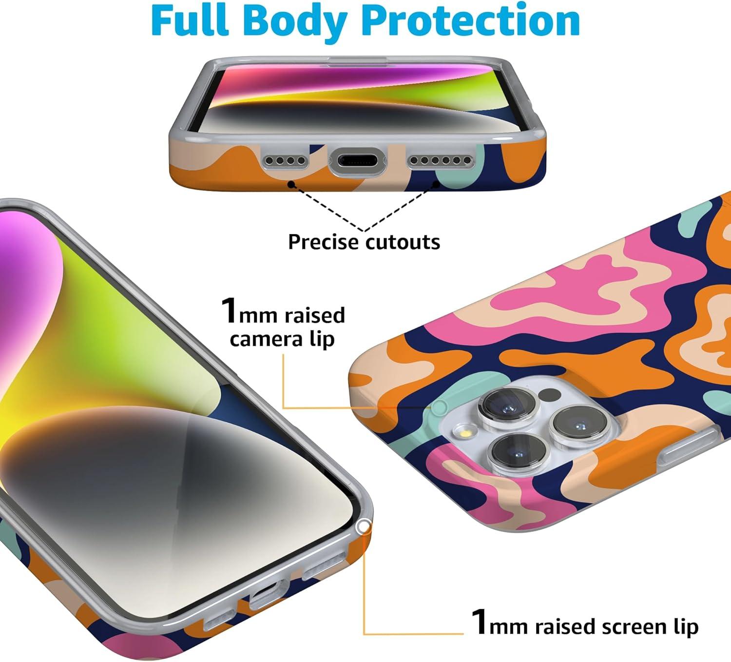 imageCasely iPhone 16 Pro Case  Glitter Mystic Moss  Green Enchanted Shimmer  Compatible with MagSafe  Classic UltraSlim Case DesignMidnight Color Splash  Abstract Retro