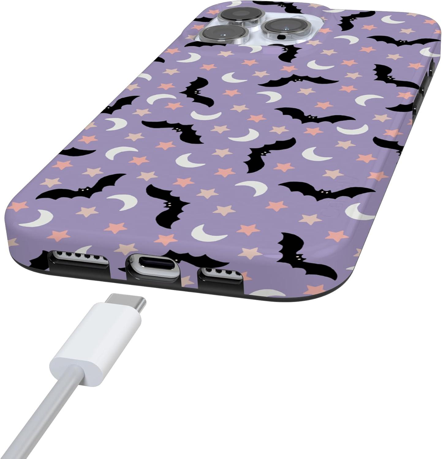 imageCasely iPhone 16 Pro Case  Glitter Mystic Moss  Green Enchanted Shimmer  Compatible with MagSafe  Classic UltraSlim Case DesignMidnight Flight  Celestial Bats