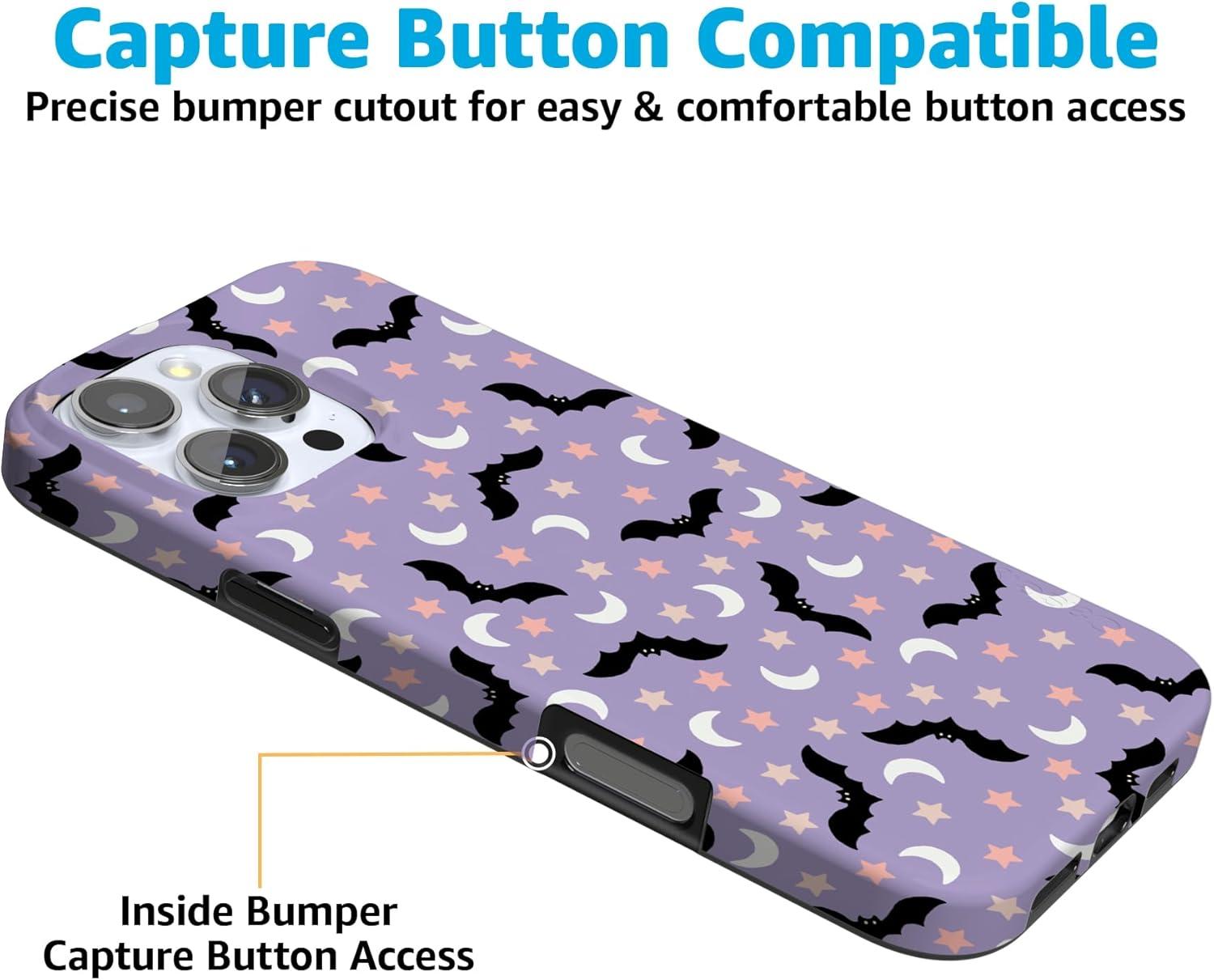 imageCasely iPhone 16 Pro Case  Glitter Mystic Moss  Green Enchanted Shimmer  Compatible with MagSafe  Classic UltraSlim Case DesignMidnight Flight  Celestial Bats