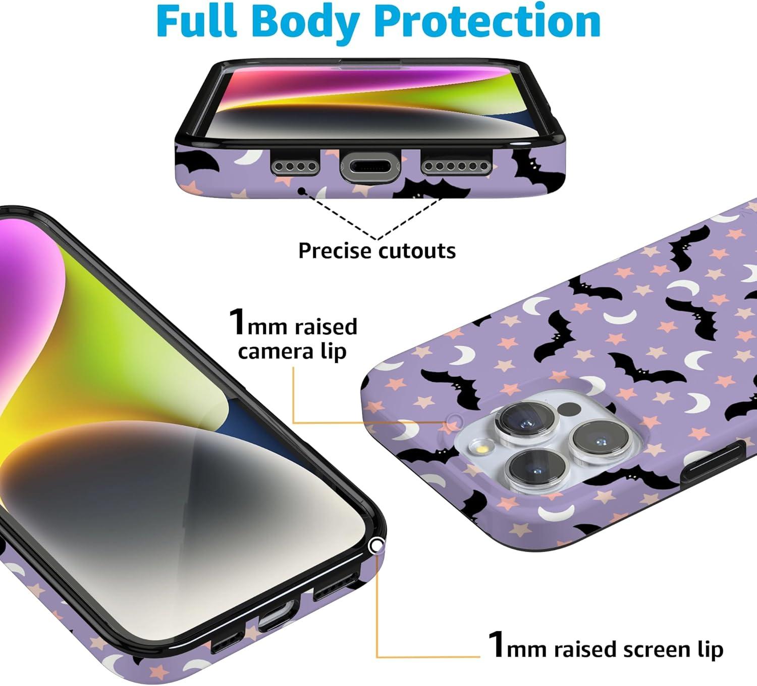 imageCasely iPhone 16 Pro Case  Glitter Mystic Moss  Green Enchanted Shimmer  Compatible with MagSafe  Classic UltraSlim Case DesignMidnight Flight  Celestial Bats