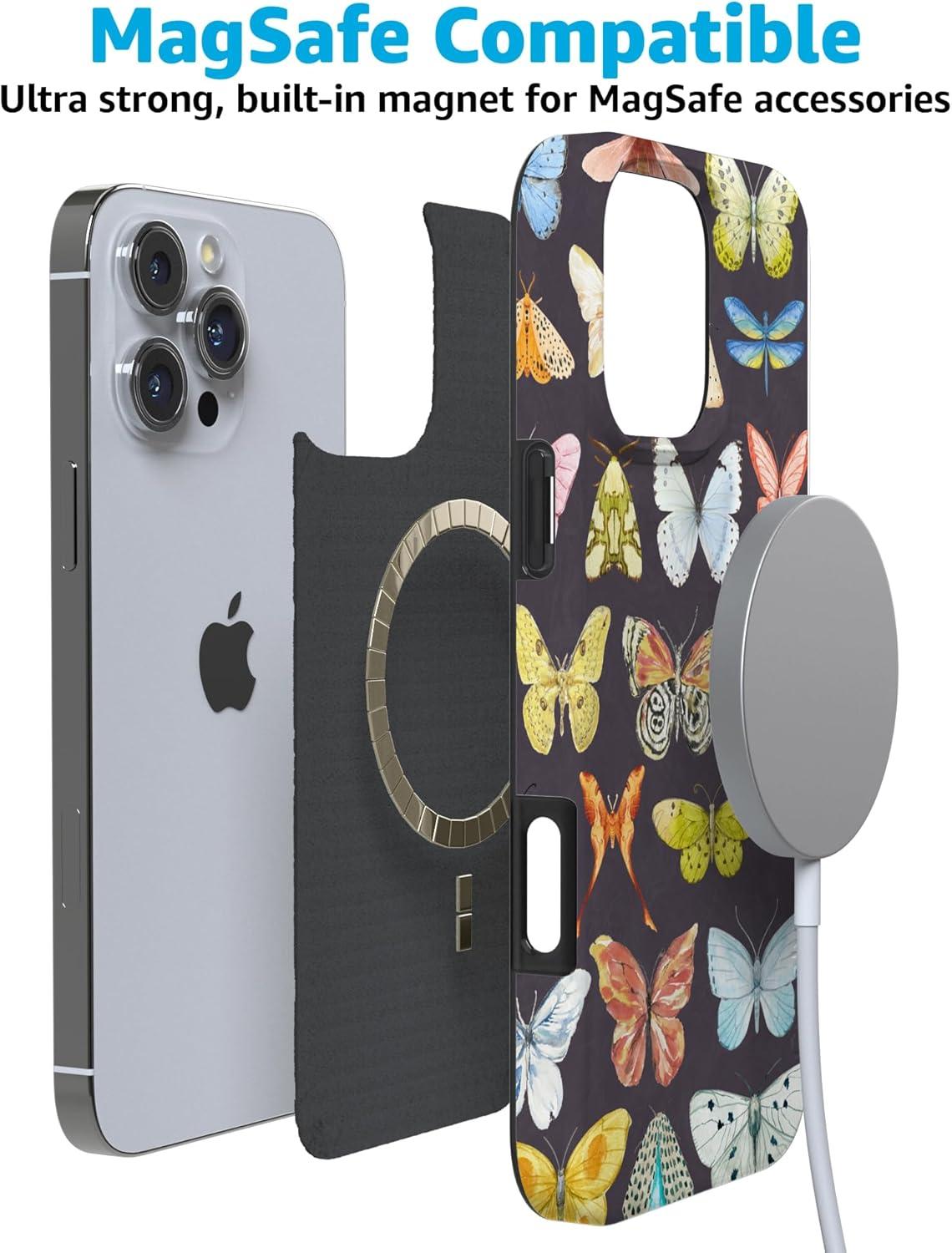 imageCasely iPhone 16 Pro Case  Glitter Mystic Moss  Green Enchanted Shimmer  Compatible with MagSafe  Classic UltraSlim Case DesignMidnight Monarch  Jenna Palek x Casely