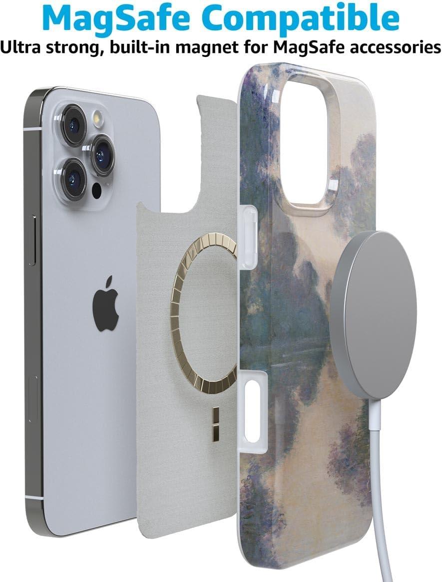 imageCasely iPhone 16 Pro Case  Glitter Mystic Moss  Green Enchanted Shimmer  Compatible with MagSafe  Classic UltraSlim Case DesignMonets Morning