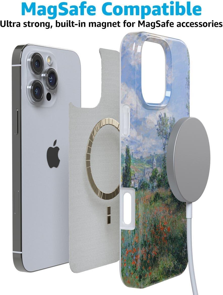 imageCasely iPhone 16 Pro Case  Glitter Mystic Moss  Green Enchanted Shimmer  Compatible with MagSafe  Classic UltraSlim Case DesignMonets View  Limited Edition