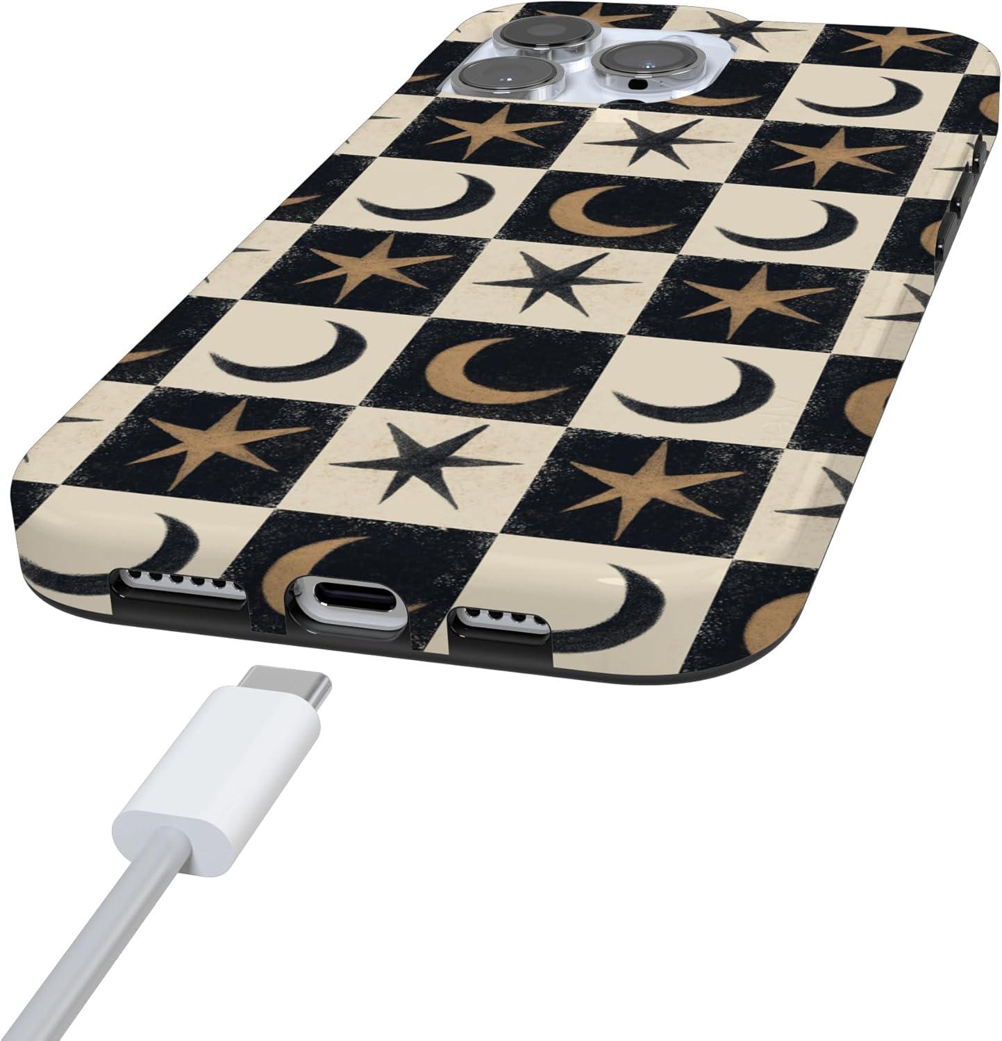 imageCasely iPhone 16 Pro Case  Glitter Mystic Moss  Green Enchanted Shimmer  Compatible with MagSafe  Classic UltraSlim Case DesignMystic Moonstar  Black Celestial