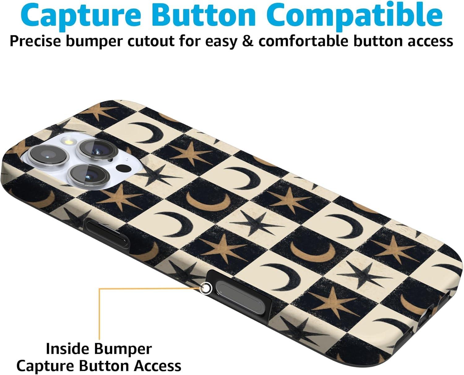 imageCasely iPhone 16 Pro Case  Glitter Mystic Moss  Green Enchanted Shimmer  Compatible with MagSafe  Classic UltraSlim Case DesignMystic Moonstar  Black Celestial