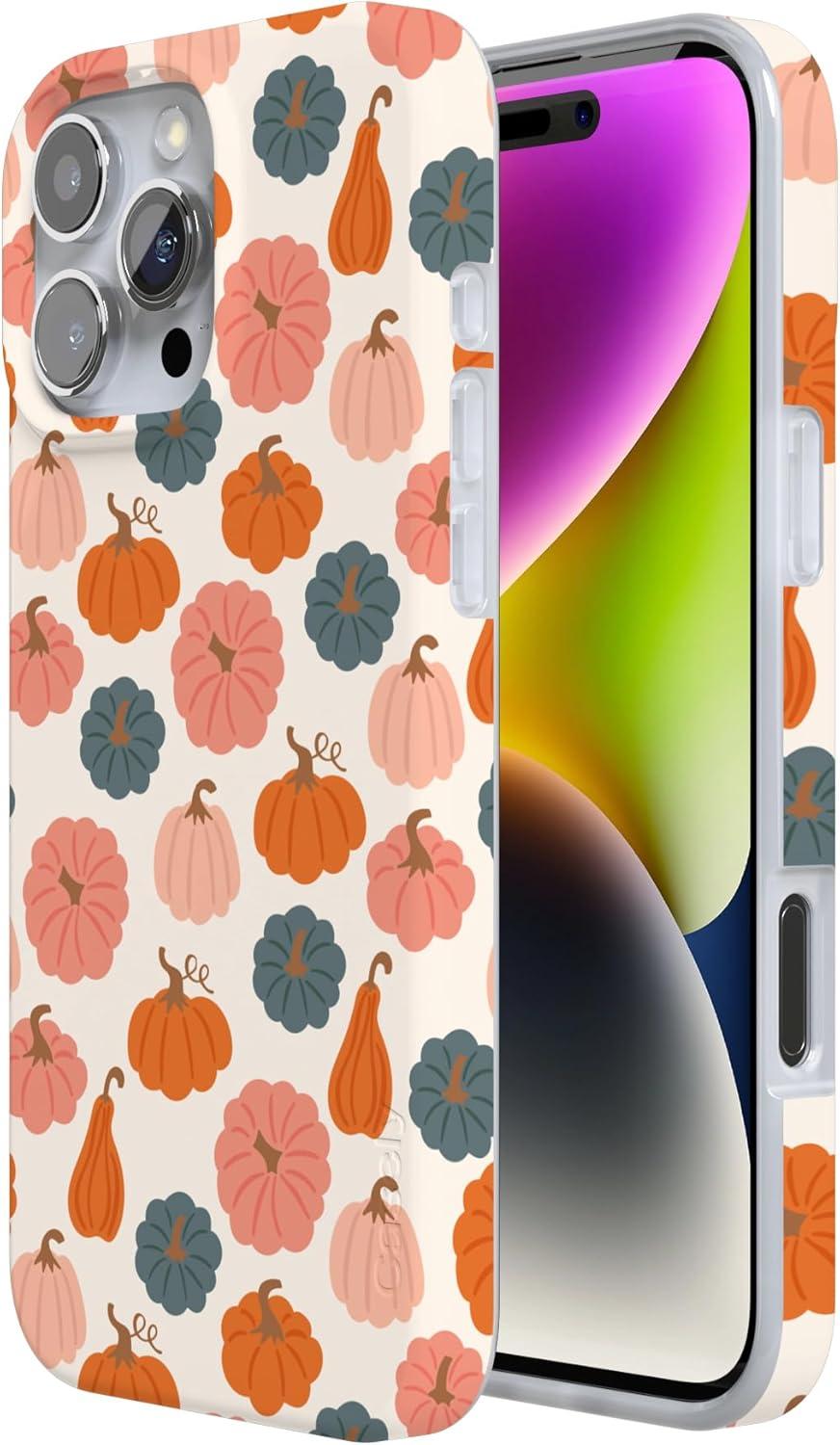 imageCasely iPhone 16 Pro Case  Glitter Mystic Moss  Green Enchanted Shimmer  Compatible with MagSafe  Classic UltraSlim Case DesignOh My Gourd  Pumpkin Patch