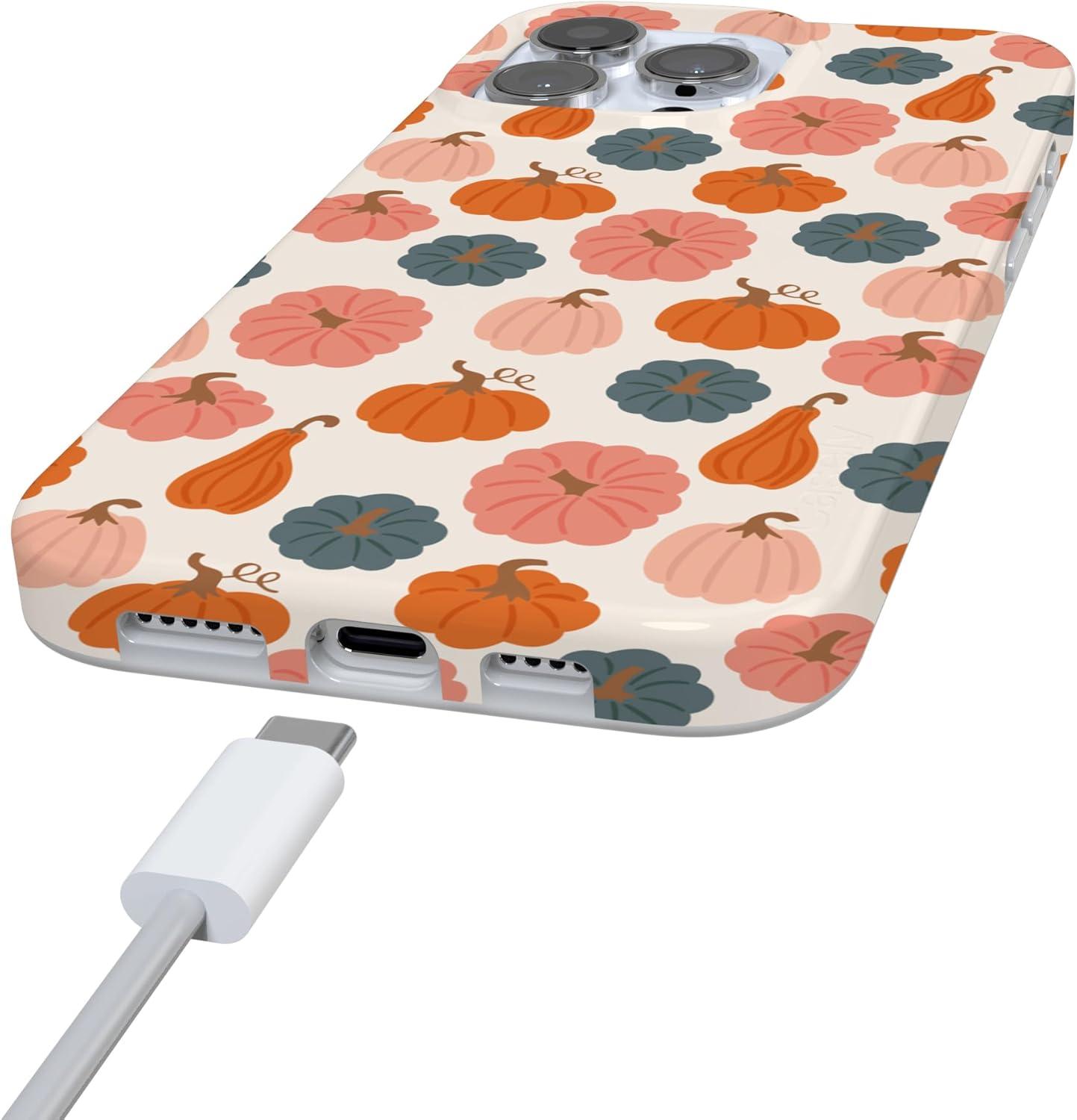 imageCasely iPhone 16 Pro Case  Glitter Mystic Moss  Green Enchanted Shimmer  Compatible with MagSafe  Classic UltraSlim Case DesignOh My Gourd  Pumpkin Patch