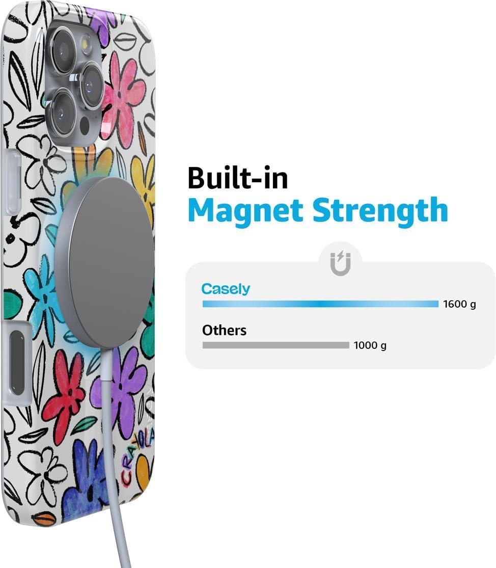 imageCasely iPhone 16 Pro Case  Glitter Mystic Moss  Green Enchanted Shimmer  Compatible with MagSafe  Classic UltraSlim Case DesignOutside the Lines