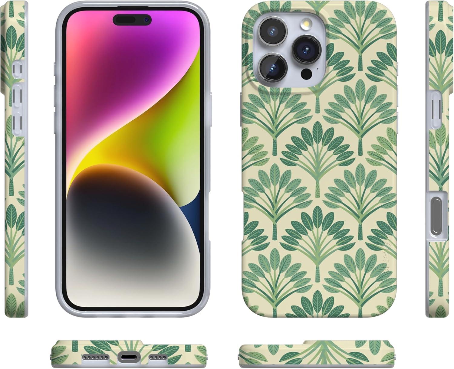 imageCasely iPhone 16 Pro Case  Glitter Mystic Moss  Green Enchanted Shimmer  Compatible with MagSafe  Classic UltraSlim Case DesignPalm Royale  Palm Beach