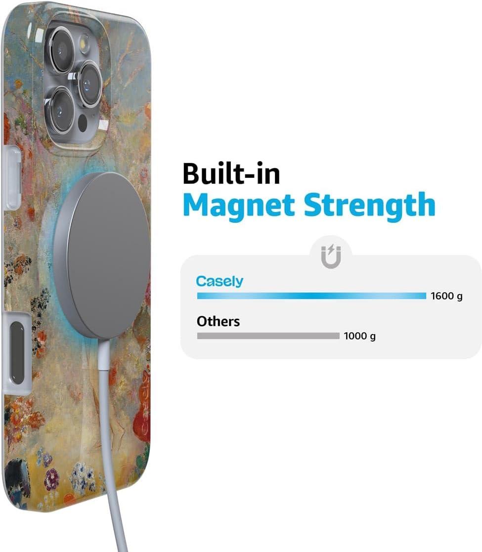 imageCasely iPhone 16 Pro Case  Glitter Mystic Moss  Green Enchanted Shimmer  Compatible with MagSafe  Classic UltraSlim Case DesignPandora