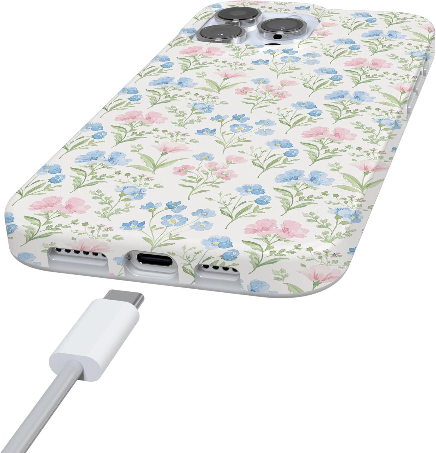 imageCasely iPhone 16 Pro Case  Glitter Mystic Moss  Green Enchanted Shimmer  Compatible with MagSafe  Classic UltraSlim Case DesignPastel Garden  Sunday Best