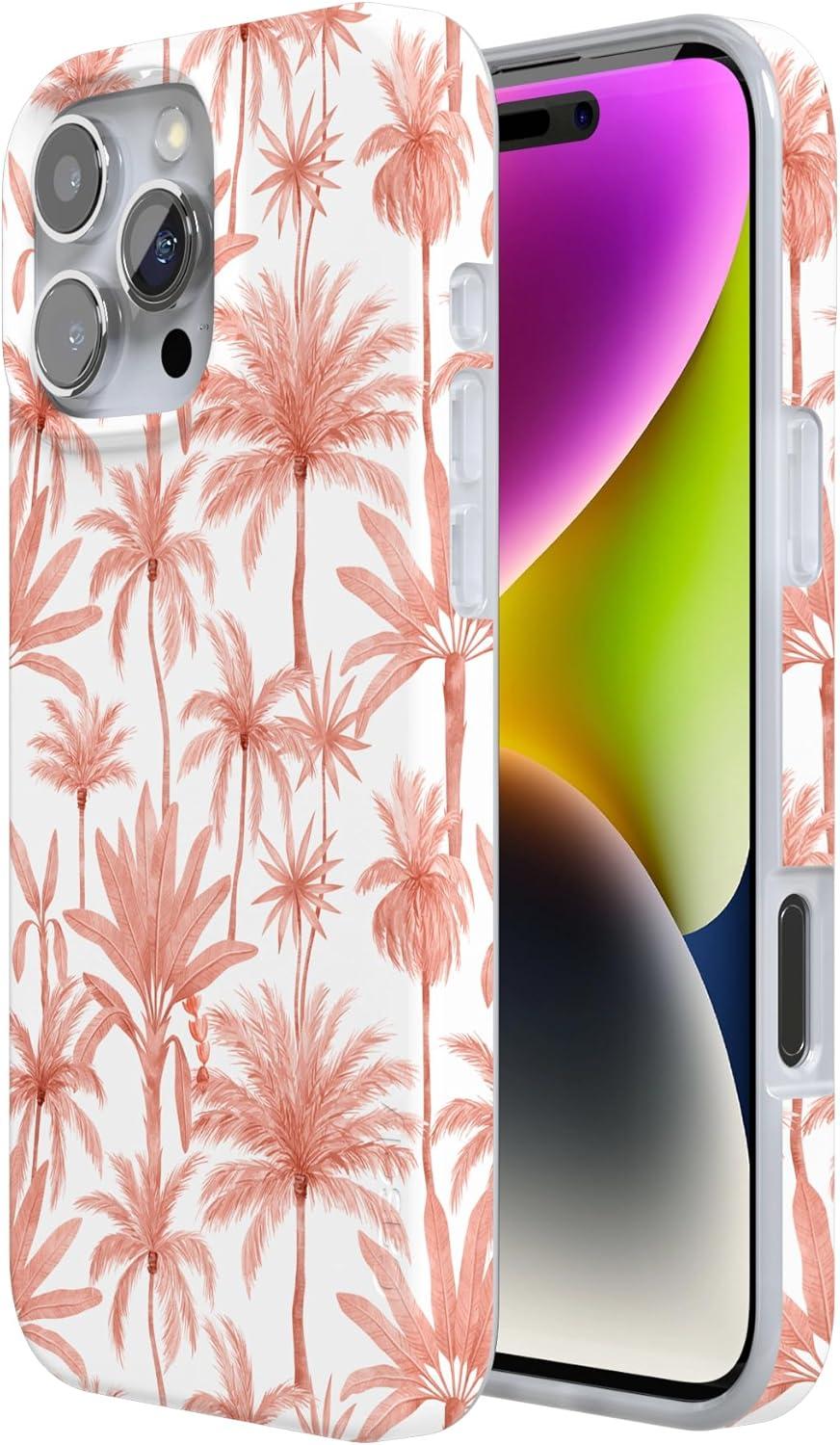 imageCasely iPhone 16 Pro Case  Glitter Mystic Moss  Green Enchanted Shimmer  Compatible with MagSafe  Classic UltraSlim Case DesignPerfect Paradise  Tropical Palm Tree Floral