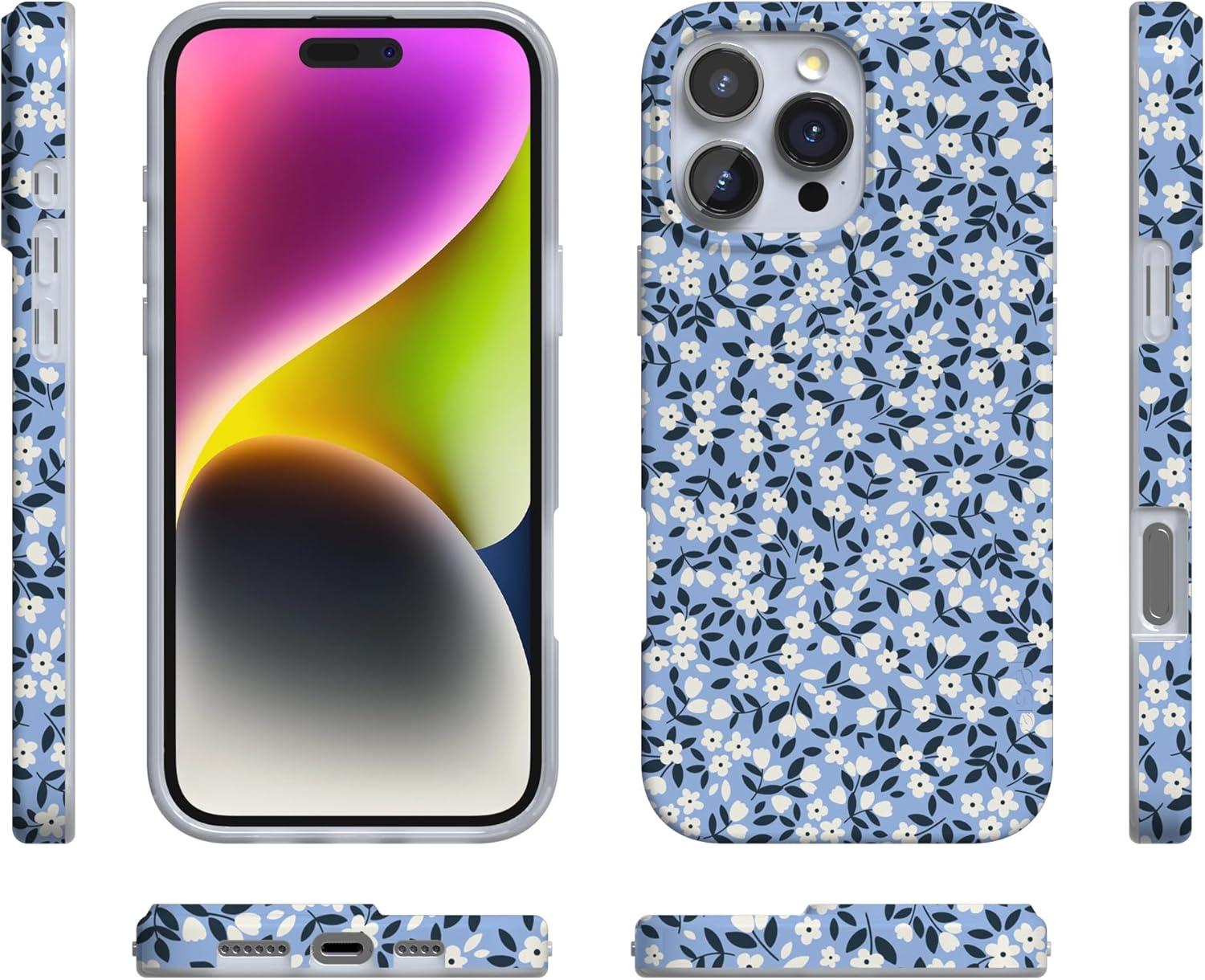 imageCasely iPhone 16 Pro Case  Glitter Mystic Moss  Green Enchanted Shimmer  Compatible with MagSafe  Classic UltraSlim Case DesignPicking Daisies  Cottagecore