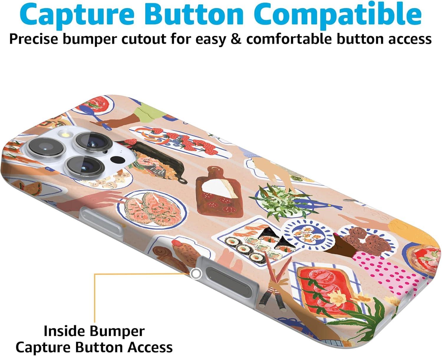 imageCasely iPhone 16 Pro Case  Glitter Mystic Moss  Green Enchanted Shimmer  Compatible with MagSafe  Classic UltraSlim Case DesignPicnic Party  Painted Collage