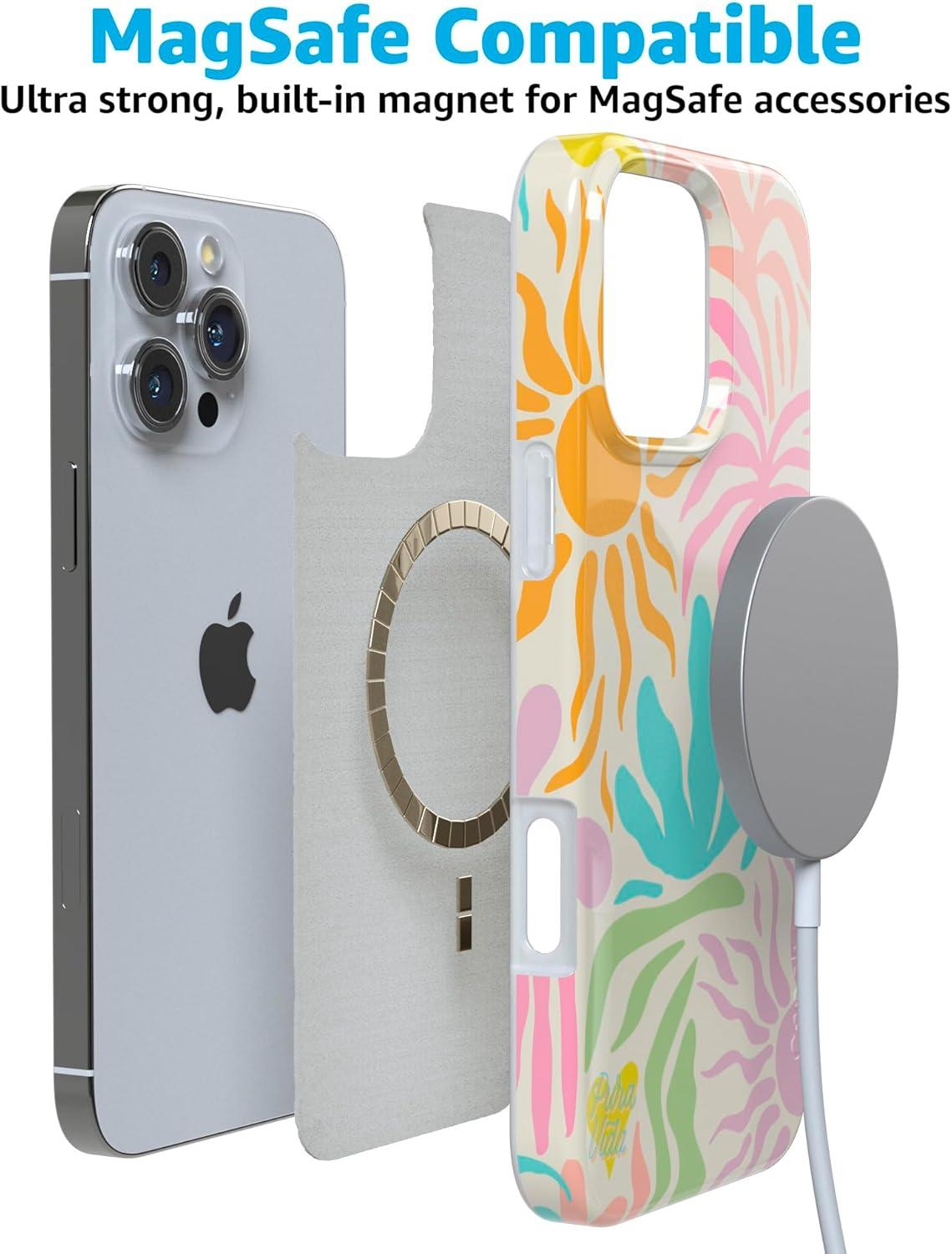 imageCasely iPhone 16 Pro Case  Glitter Mystic Moss  Green Enchanted Shimmer  Compatible with MagSafe  Classic UltraSlim Case DesignPura Vida  Oasis