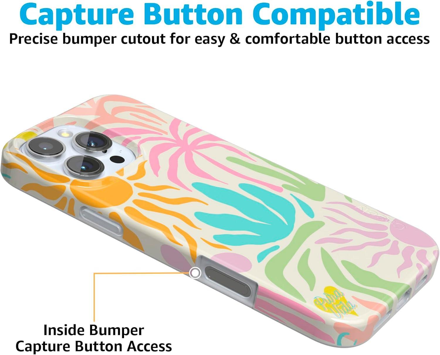 imageCasely iPhone 16 Pro Case  Glitter Mystic Moss  Green Enchanted Shimmer  Compatible with MagSafe  Classic UltraSlim Case DesignPura Vida  Oasis