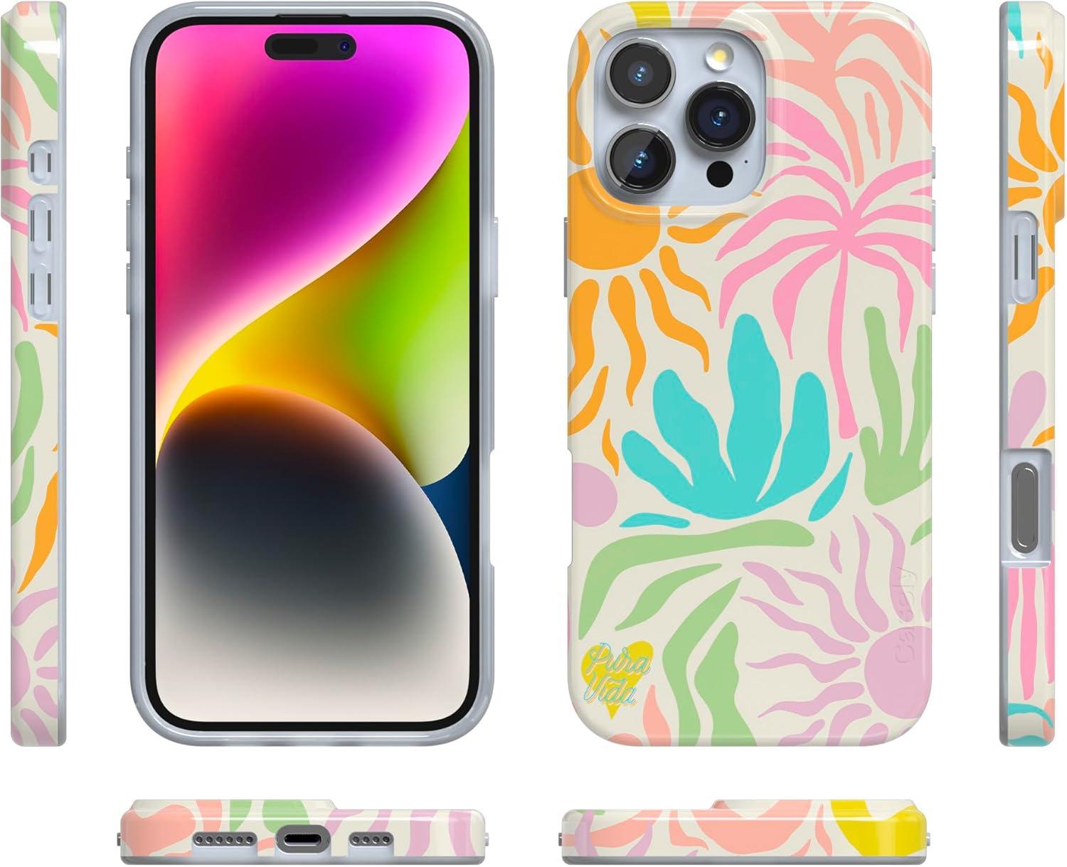 imageCasely iPhone 16 Pro Case  Glitter Mystic Moss  Green Enchanted Shimmer  Compatible with MagSafe  Classic UltraSlim Case DesignPura Vida  Oasis