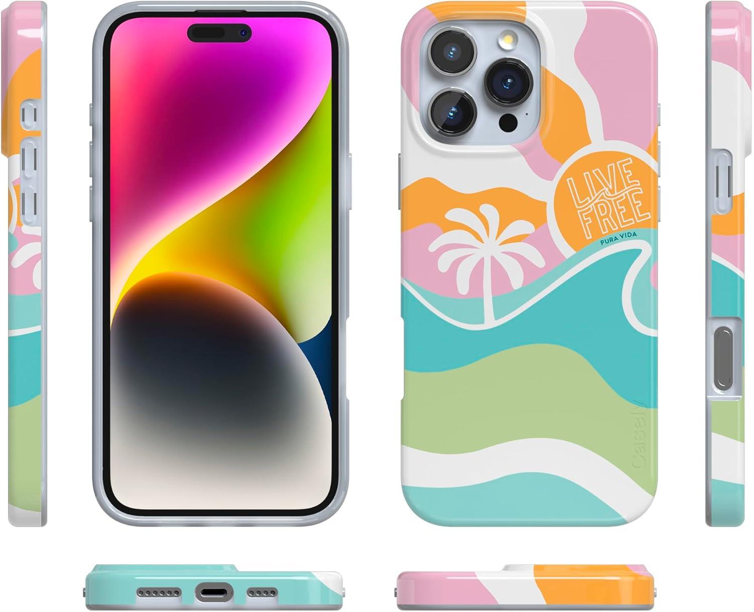 imageCasely iPhone 16 Pro Case  Glitter Mystic Moss  Green Enchanted Shimmer  Compatible with MagSafe  Classic UltraSlim Case DesignPura Vida  Tropical Dreams