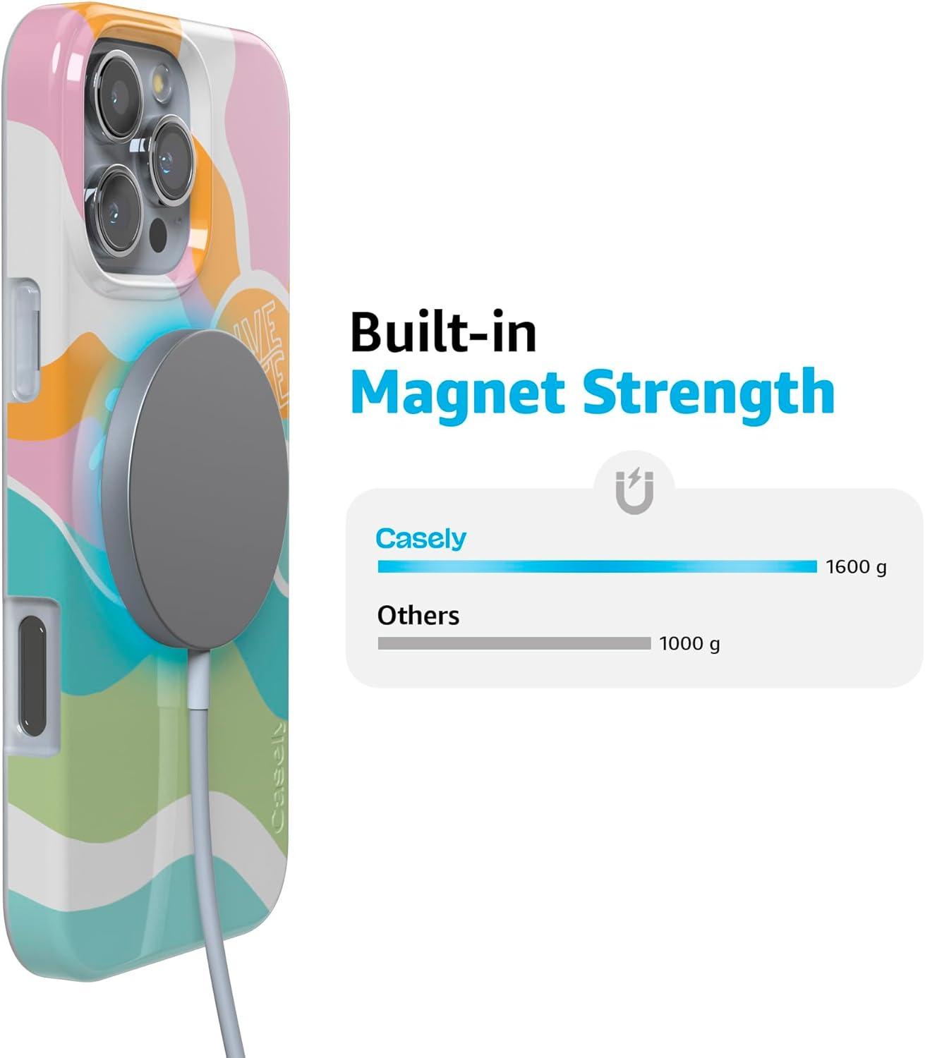 imageCasely iPhone 16 Pro Case  Glitter Mystic Moss  Green Enchanted Shimmer  Compatible with MagSafe  Classic UltraSlim Case DesignPura Vida  Tropical Dreams