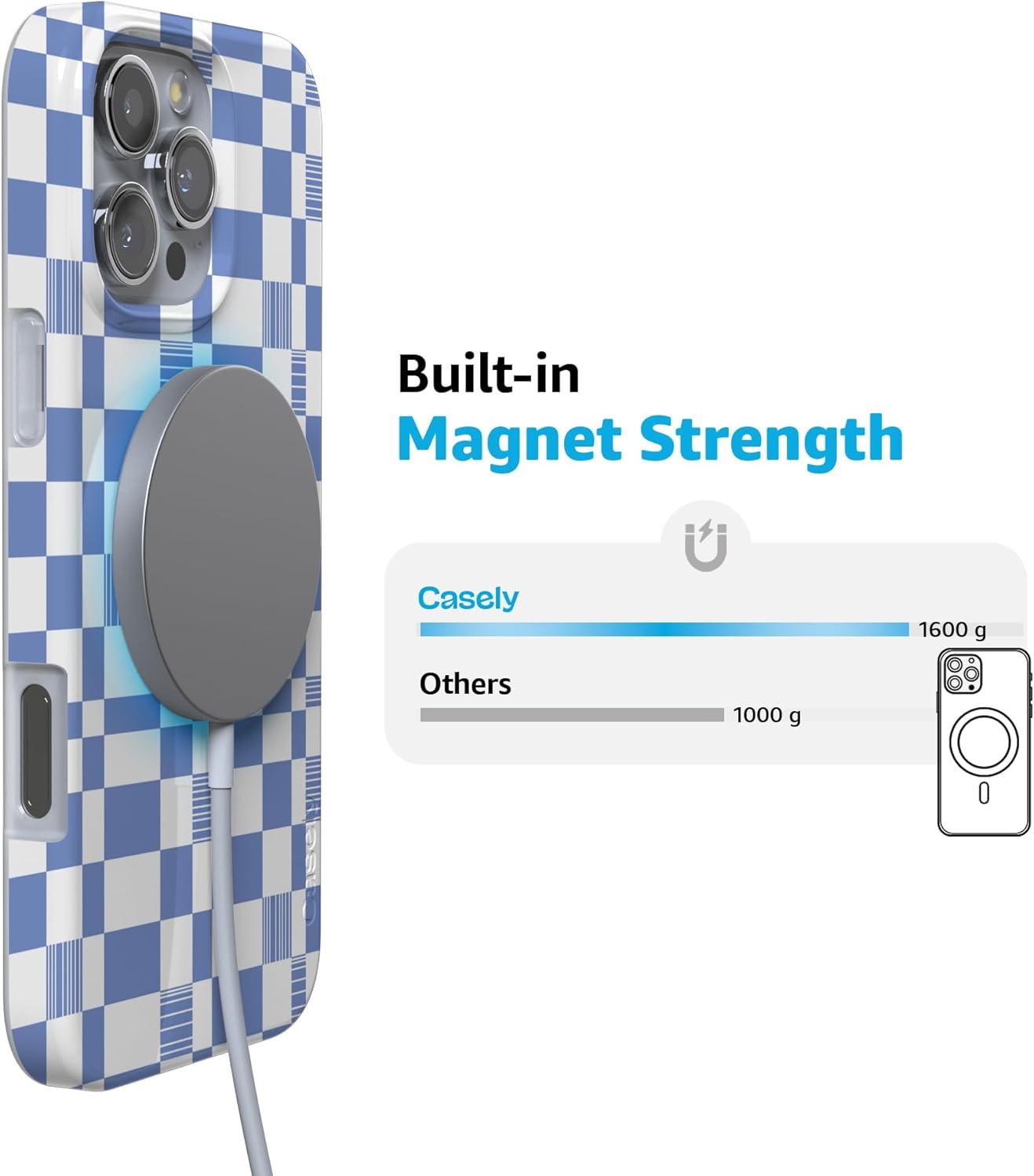 imageCasely iPhone 16 Pro Case  Glitter Mystic Moss  Green Enchanted Shimmer  Compatible with MagSafe  Classic UltraSlim Case DesignReality Check  Periwinkle