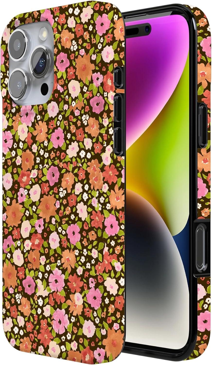 imageCasely iPhone 16 Pro Case  Glitter Mystic Moss  Green Enchanted Shimmer  Compatible with MagSafe  Classic UltraSlim Case DesignRustic Roses  Boho Bouquet