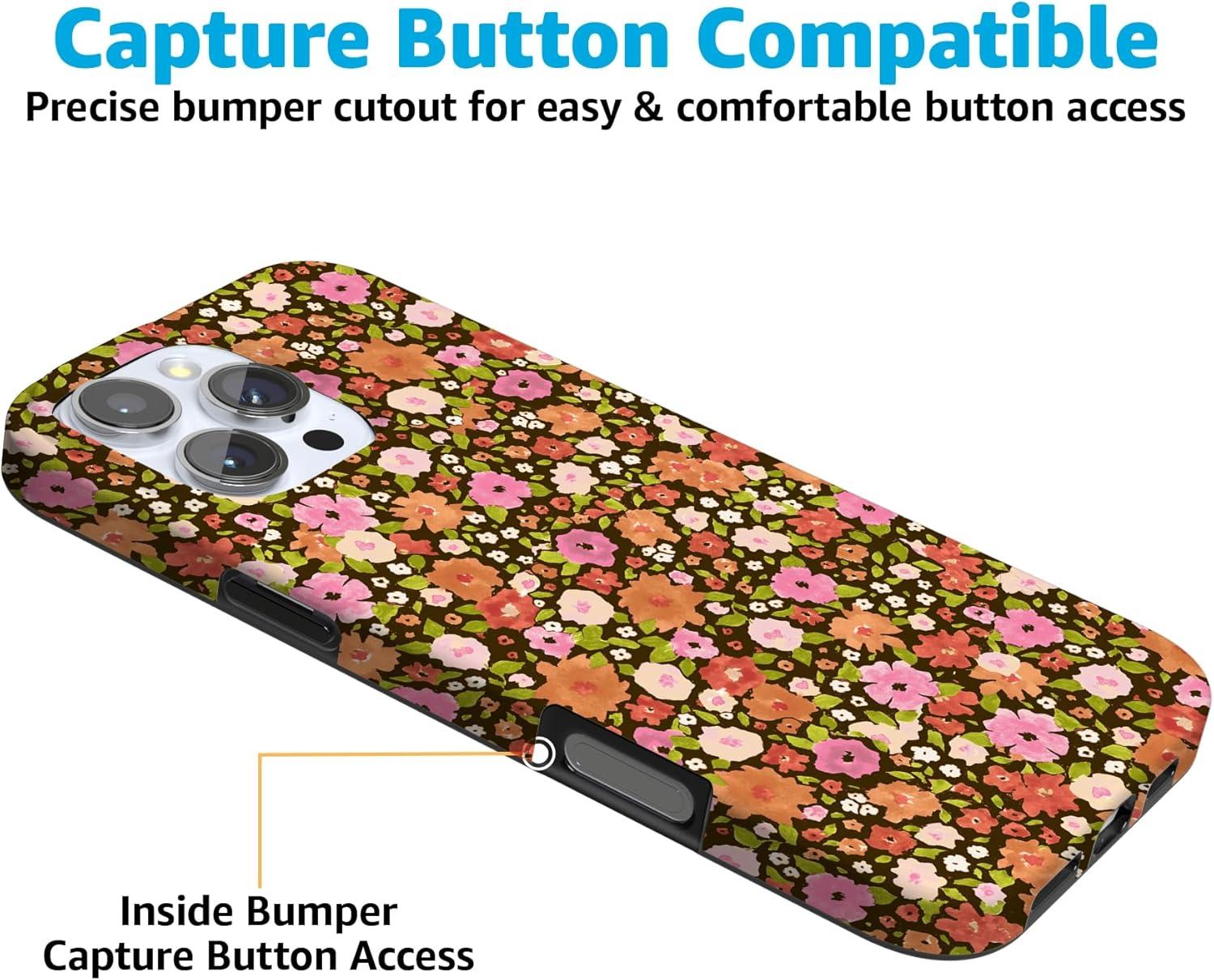 imageCasely iPhone 16 Pro Case  Glitter Mystic Moss  Green Enchanted Shimmer  Compatible with MagSafe  Classic UltraSlim Case DesignRustic Roses  Boho Bouquet