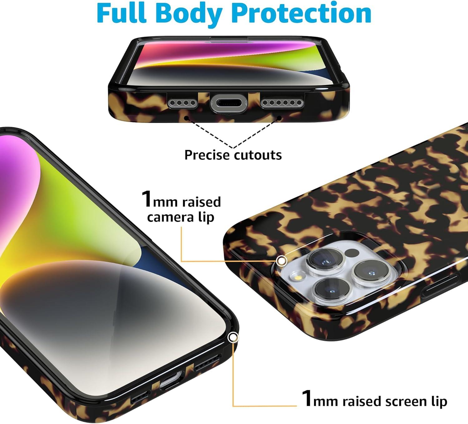 imageCasely iPhone 16 Pro Case  Glitter Mystic Moss  Green Enchanted Shimmer  Compatible with MagSafe  Classic UltraSlim Case DesignShell Shocked  Tortoise Print