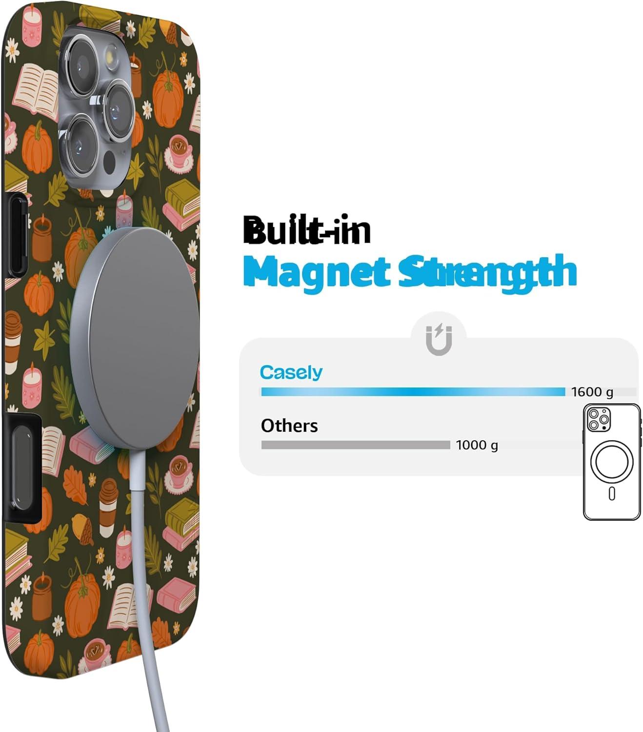 imageCasely iPhone 16 Pro Case  Glitter Mystic Moss  Green Enchanted Shimmer  Compatible with MagSafe  Classic UltraSlim Case DesignSmall Town Magic  Fall Faves