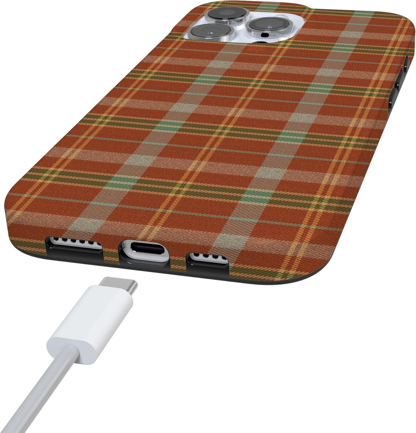 imageCasely iPhone 16 Pro Case  Glitter Mystic Moss  Green Enchanted Shimmer  Compatible with MagSafe  Classic UltraSlim Case DesignSpiced Chai  Fall Plaid