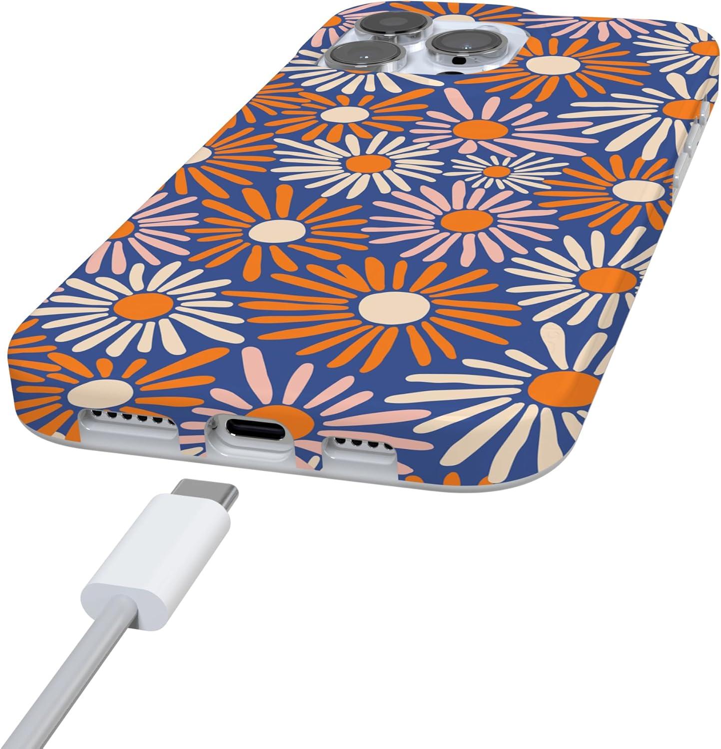 imageCasely iPhone 16 Pro Case  Glitter Mystic Moss  Green Enchanted Shimmer  Compatible with MagSafe  Classic UltraSlim Case DesignSpring Forward  Daisy Floral